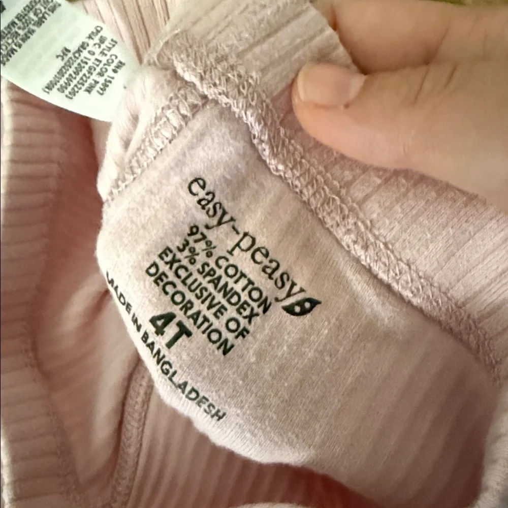 Hanna Andersson and Easy Peasy Blush pink Sweat set. Size 4T